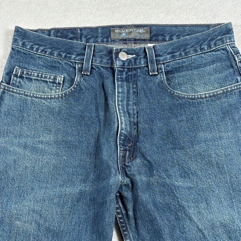 Vintage Y2K Levis SilverTab Relaxed Fit Jeans Mens 30x30 Blue Denim Medium Wash